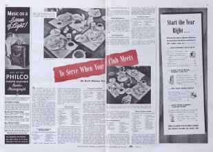 Better Homes & Gardens January 1941 Magazine Article: To Serve When Your Club Meets