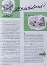 Better Homes & Gardens February 1941 Magazine Article: I'll take the Porch!