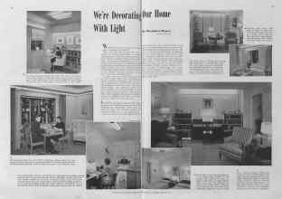 Better Homes & Gardens February 1941 Magazine Article: We're Deeorating Our Home With Light