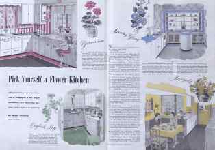 Better Homes & Gardens February 1941 Magazine Article: Pick Yourself a Flower Kitchen