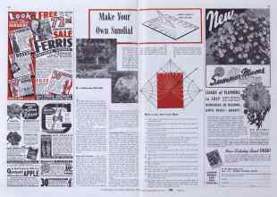 Better Homes & Gardens February 1941 Magazine Article: Make Your Own Sundial