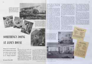 Better Homes & Gardens March 1941 Magazine Article: SOMETHING'S DOING AT JANE'S HOUSE