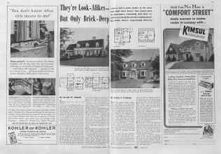Better Homes & Gardens March 1941 Magazine Article: They're Look-Alikes--But Only Brick-Deep