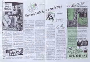 Better Homes & Gardens March 1941 Magazine Article: Lions and Lambs Go to a March Party