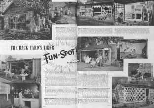 Better Homes & Gardens April 1941 Magazine Article: THE BACK YARD'S THEIR FUN-SPOT!