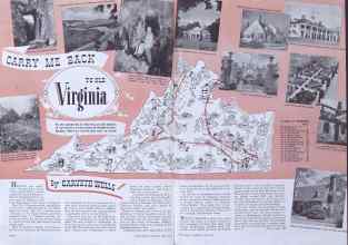 Better Homes & Gardens April 1941 Magazine Article: CARRY ME BACK TO OLD Viroginia