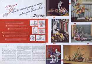 Better Homes & Gardens April 1941 Magazine Article: Flower arranging is easy when you know how... Here's How