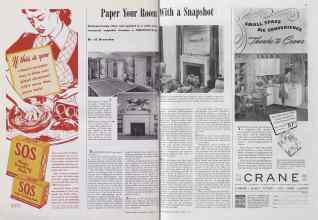 Better Homes & Gardens April 1941 Magazine Article: Paper Your Room With a Snapshot