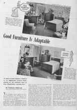 Better Homes & Gardens May 1941 Magazine Article: Good Furniture Is Adaptable
