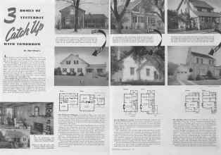 Better Homes & Gardens May 1941 Magazine Article: 3 HOMES OF YESTERDAY Catch Up WITH TOMORROW