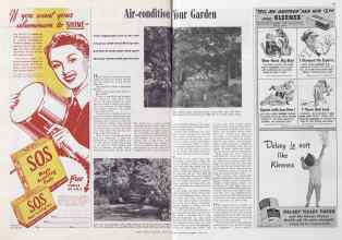 Better Homes & Gardens June 1941 Magazine Article: Air-condition Your Garden