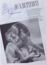 Better Homes & Gardens August 1941 Magazine Article: TO A BUTTERFLY