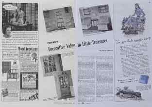 Better Homes & Gardens August 1941 Magazine Article: THERE'S Decorative Value in Little Treasures