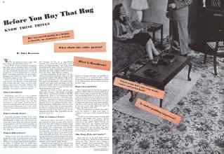 Better Homes & Gardens September 1941 Magazine Article: Before You Buy That Rug KNOW THESE THINGS