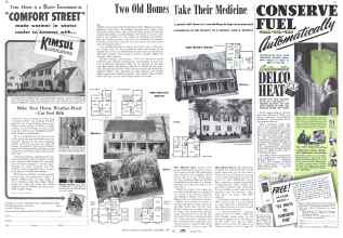 Better Homes & Gardens October 1941 Magazine Article: Two Old Homes Take Their Medicine