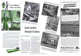 Better Homes & Gardens October 1941 Magazine Article: Good Gardens Demand Framing