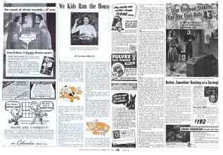 Better Homes & Gardens October 1941 Magazine Article: We Kids Run the House