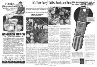 Better Homes & Gardens October 1941 Magazine Article: It's Your Party! Tables, Foods, and Fun