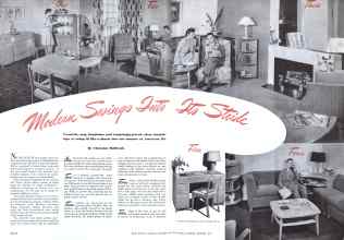 Better Homes & Gardens November 1941 Magazine Article: Modern Swings Into Its Stride