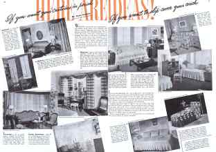 Better Homes & Gardens November 1941 Magazine Article: If you want your curtains in period If you want to slip-cover your couch