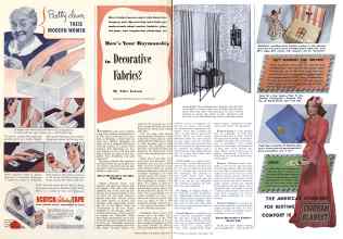 Better Homes & Gardens November 1941 Magazine Article: How's Your Buymanship in Decorative Fabrics?