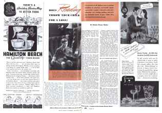 Better Homes & Gardens November 1941 Magazine Article: DOES THROW YOUR CHILD Reading FOR A LOSS?