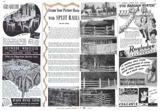 Better Homes & Gardens November 1941 Magazine Article: Frame Your Picture House with SPLIT RAILS