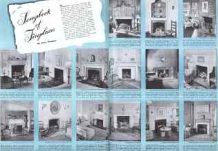 Better Homes & Gardens December 1941 Magazine Article: Scrapbook of Fireplaces