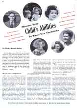 Better Homes & Gardens January 1942 Magazine Article: Measure Your Child's Abilities