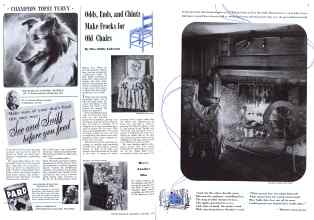 Better Homes & Gardens January 1942 Magazine Article: Odds, Ends, and Chintz Make Frocks for Old Chairs