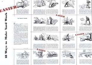Better Homes & Gardens January 1942 Magazine Article: EASIER 18 Ways to Make Yard Work