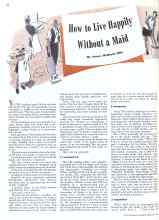 Better Homes & Gardens February 1942 Magazine Article: How to Live Happily Without a Maid