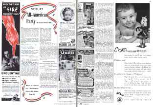 Better Homes & Gardens February 1942 Magazine Article: GIVE AN All-American Party