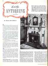 Better Homes & Gardens March 1942 Magazine Article: Let's Go ANTIQUING