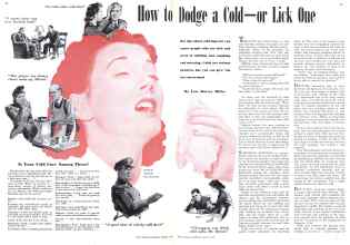 Better Homes & Gardens March 1942 Magazine Article: How to Dodge a Cold--or Lick One