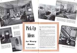 Better Homes & Gardens March 1942 Magazine Article: Pick-Up Ideas for Weary Rooms
