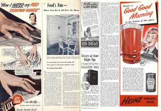 Better Homes & Gardens March 1942 Magazine Article: Food's Fun-- When You Eat It All Over the House