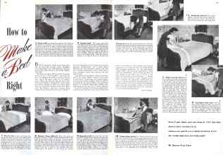 Better Homes & Gardens April 1942 Magazine Article: How to make a Bed Right