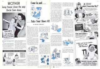 Better Homes & Gardens April 1942 Magazine Article: Come in and ... ... Take Your Shoes Off