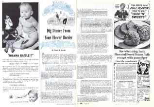 Better Homes & Gardens April 1942 Magazine Article: Dig Dinner From Your Flower Border