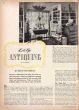 Better Homes & Gardens May 1942 Magazine Article: Let's Go ANTIQUING No. 4 of a Serles