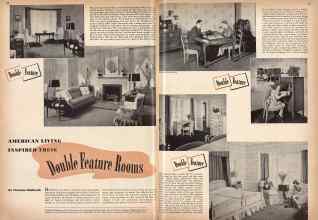 Better Homes & Gardens May 1942 Magazine Article: Double Feature Rooms
