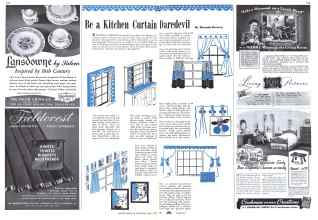 Better Homes & Gardens May 1942 Magazine Article: Be a Kitchen Curtain Daredevil