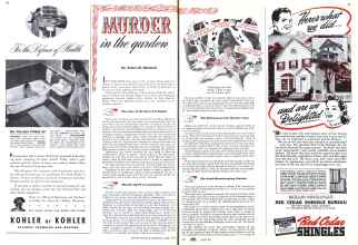 Better Homes & Gardens June 1942 Magazine Article: MURDER in the garden