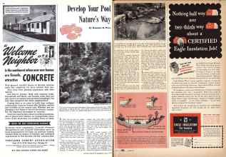 Better Homes & Gardens July 1942 Magazine Article: Develop Your Pool Nature's Way