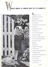 Better Homes & Gardens August 1942 Magazine Article: WHAT DOES A CHILD SEE IN A GARDEN?