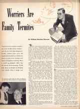Better Homes & Gardens August 1942 Magazine Article: Worriers Are Family Termites