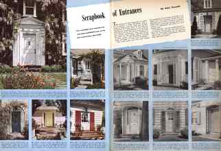 Better Homes & Gardens August 1942 Magazine Article: Scrapbook of Entrances