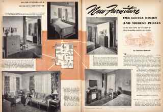 Better Homes & Gardens August 1942 Magazine Article: New Furniture FOR LITTLE HOMES AND MODEST PURSES