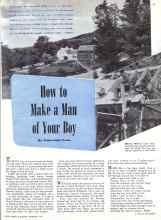 Better Homes & Gardens September 1942 Magazine Article: How to Make a Man of Your Boy